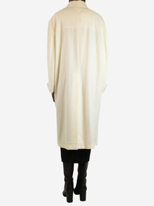 Prada Cream cashmere long coat - size UK 6