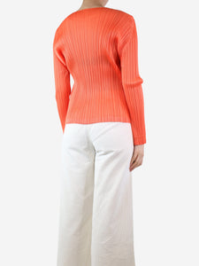 Pleats Please Orange pleated top - size UK 10