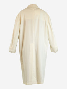 Prada Cream cashmere long coat - size UK 6