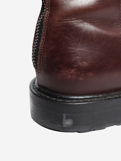 Chocolate lace-up ankle boots - size EU 38 Boots Legres 