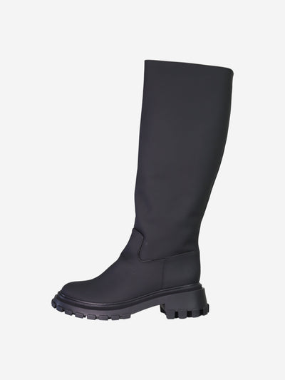 Black knee-high boots - size EU 41 (UK 8) Boots Porte & Paire 