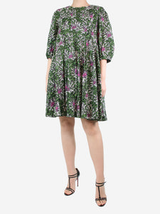 S Max Mara Green floral printed dress - size UK 12
