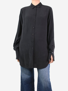 By Malene Birger Black silk shirt - size UK 10