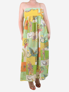 Alemais Multicolour Jerome printed midi dress - size UK 14
