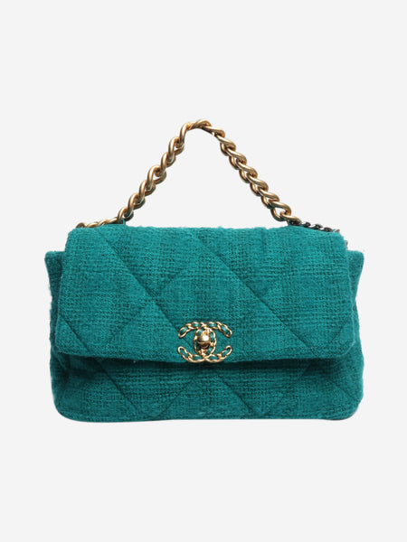 Teal 2019 tweed quilted 19 shoulder bag product image