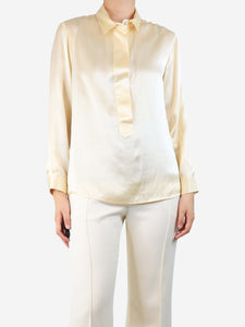 Albus Lumen Cream silk satin blouse - size UK 8