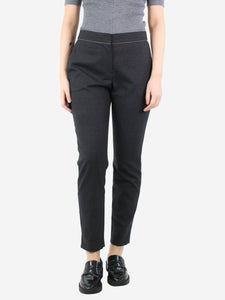 Brunello Cucinelli Dark grey pocket trousers - size UK 14