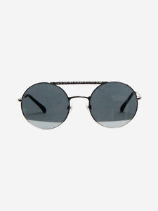 Chanel Silver aviator sunglasses