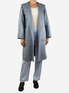 Max Mara Max Mara Blue cashmere cardigan coat - size UK 8