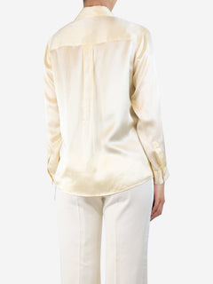 Cream silk satin blouse - size UK 8 Tops Albus Lumen 
