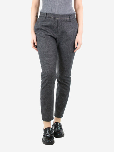 Dark grey wool trousers - size UK 12 Trousers Brunello Cucinelli 