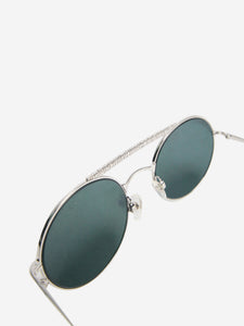 Chanel Silver aviator sunglasses