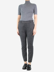Brunello Cucinelli Dark grey wool trousers - size UK 12
