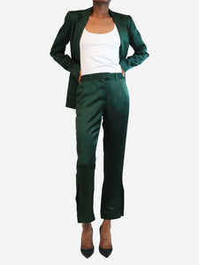 Christopher Kane Emerald satin-crepe suit set - size UK 6
