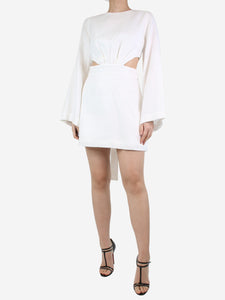 Bondi Born White linen cutout mini dress - size M