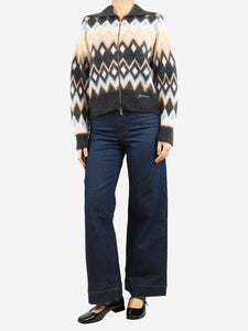 Favourite Daughter Dark blue wide-leg jeans - size UK 8