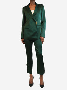Christopher Kane Emerald satin-crepe suit set - size UK 6