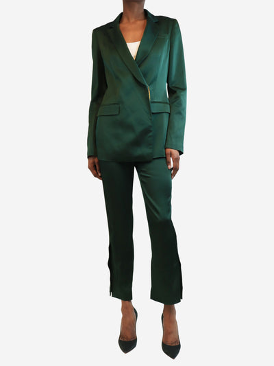 Emerald satin-crepe suit set - size UK 6 Sets Christopher Kane 