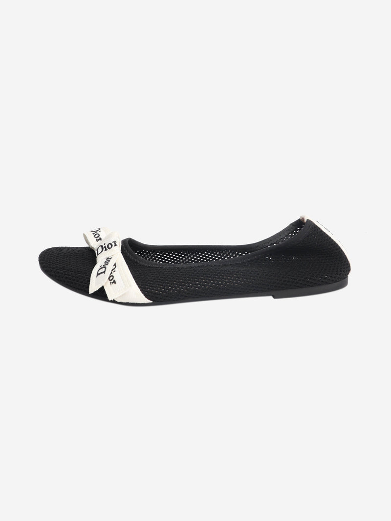 Black mesh ballet flats - size EU 39 Flat Shoes Dior 