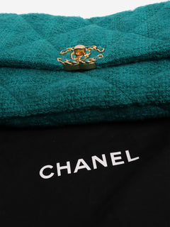 Teal 2019 tweed quilted 19 shoulder bag Shoulder bags Chanel 