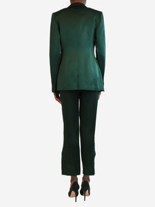 Christopher Kane Emerald satin-crepe suit set - size UK 6