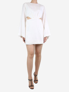 Bondi Born White linen cutout mini dress - size M