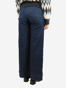 Favourite Daughter Dark blue wide-leg jeans - size UK 8