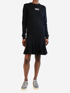 HBA Black pleated jumper dress - size XS