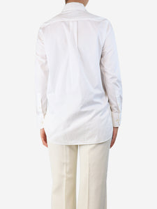 Homme Girls White long-sleeved cotton shirt - size S