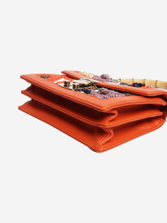 Orange embroidered bamboo-handle bag Cross-body bags Miu Miu 