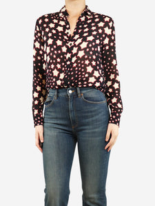 Saint Laurent Black star print shirt - size UK 8