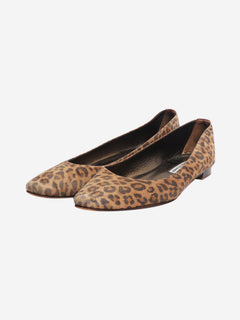 Brown leopard print flats - size EU 40 Flat Shoes Manolo Blahnik 