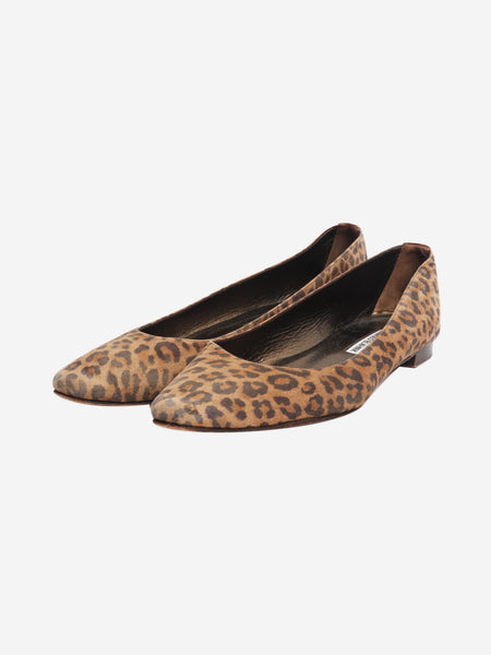 Brown leopard print flats - size EU 40 alternate image