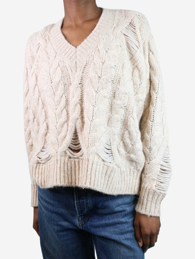 Beige cable-knit jumper - size IT 34 Knitwear Stella McCartney 
