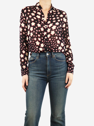 Black star print shirt - size UK 8 Tops Saint Laurent 