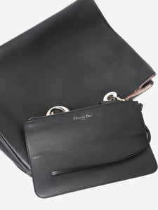 Christian Dior Black 2012 Diorissimo leather top handle bag