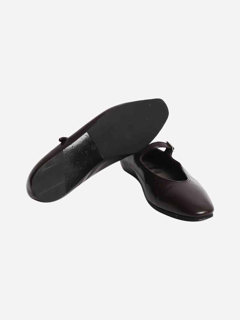 Brown Mary Jane ballet flats - size EU 40.5 Flat Shoes The Row 