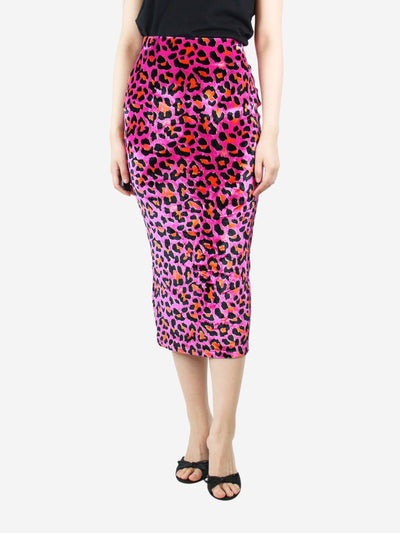 Pink leopard-print velvet midi skirt - size M Skirts Emilio Pucci 