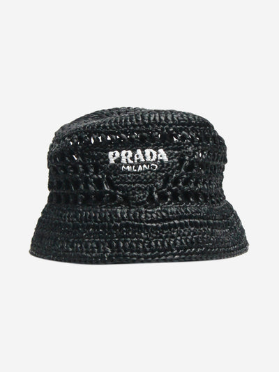 Black crochet bucket hat Hats Prada 