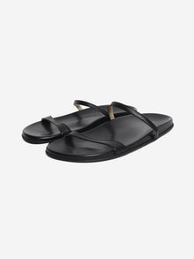 Black leather sandals - size EU 40 Flat Sandals The Row 