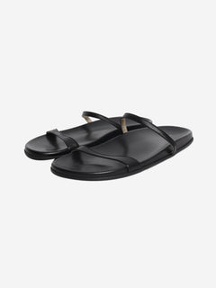 Black leather sandals - size EU 40 Flat Sandals The Row 