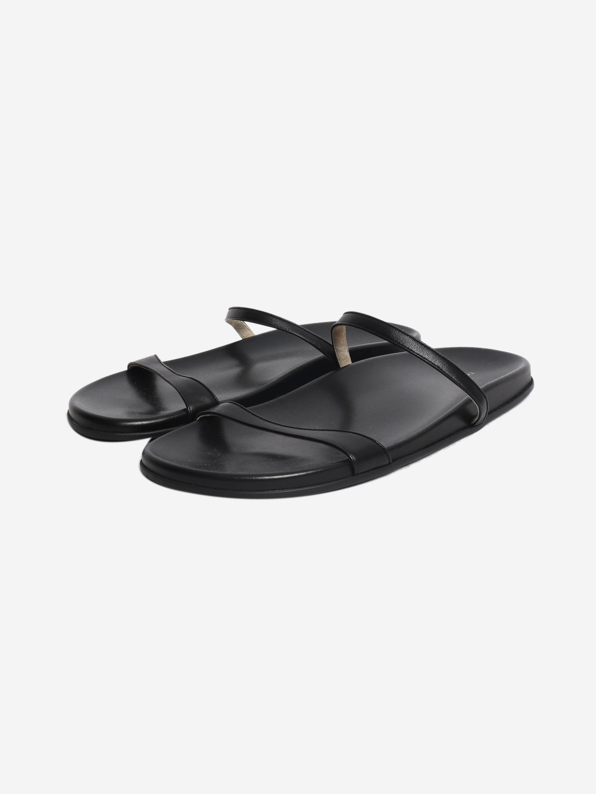 Black leather sandals - size EU 40 Flat Sandals The Row 
