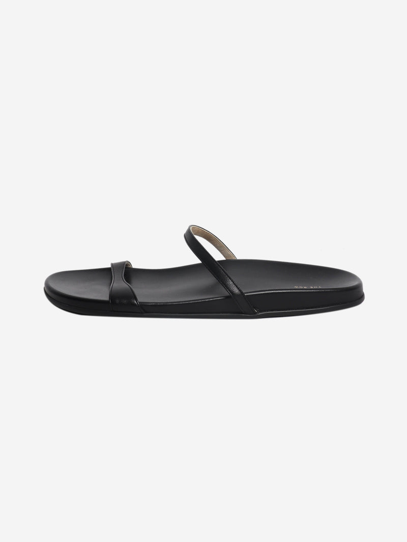Black leather sandals - size EU 40 Flat Sandals The Row 