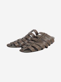 Brown Kaede leather mules - size EU 37