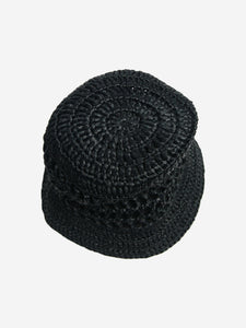 Prada Black crochet bucket hat