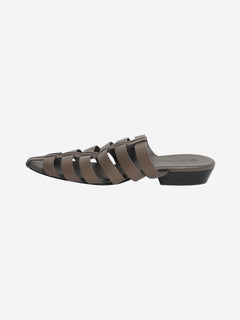 Brown Kaede leather mules - size EU 37