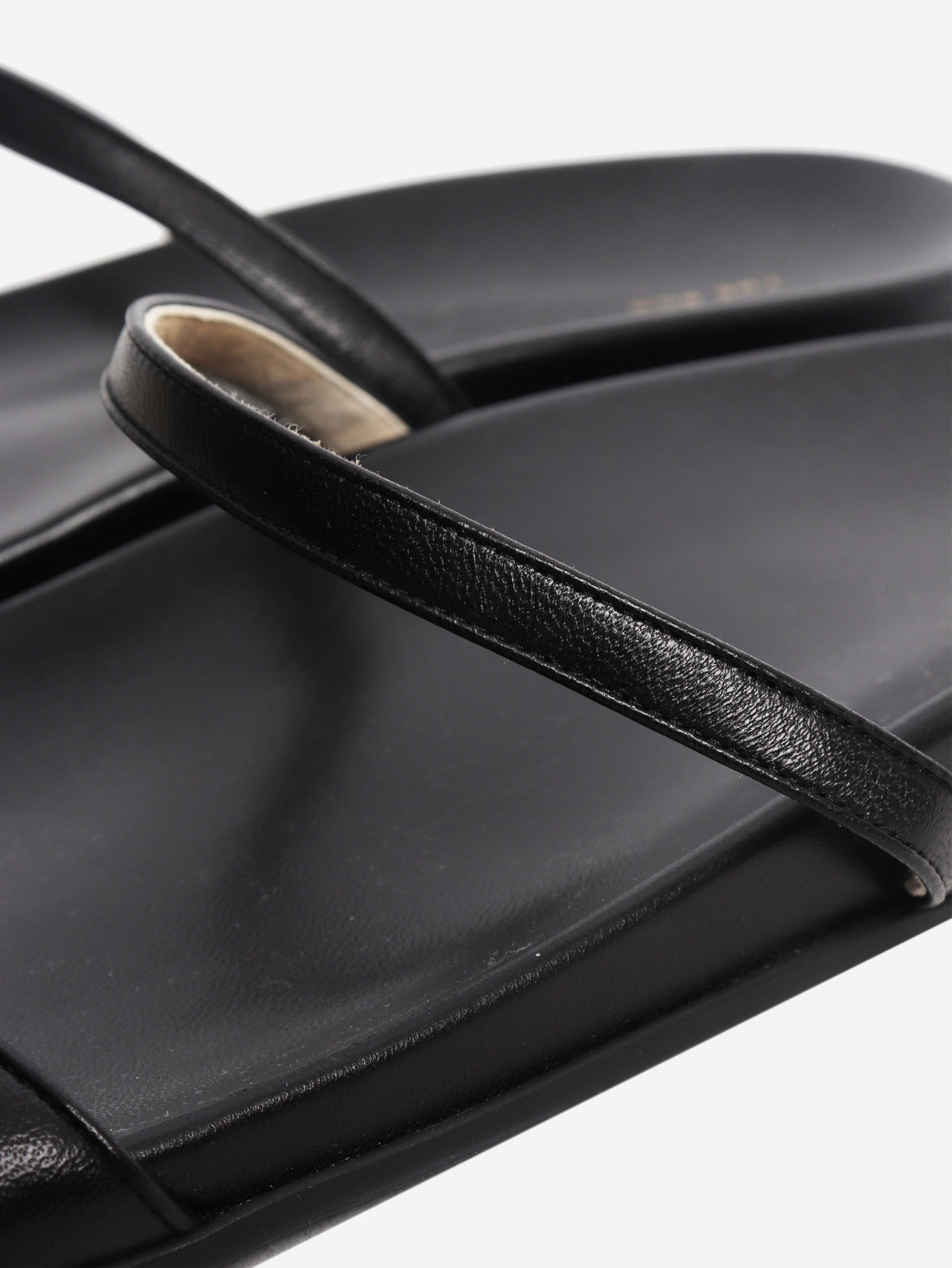 Black leather sandals - size EU 40 Flat Sandals The Row 