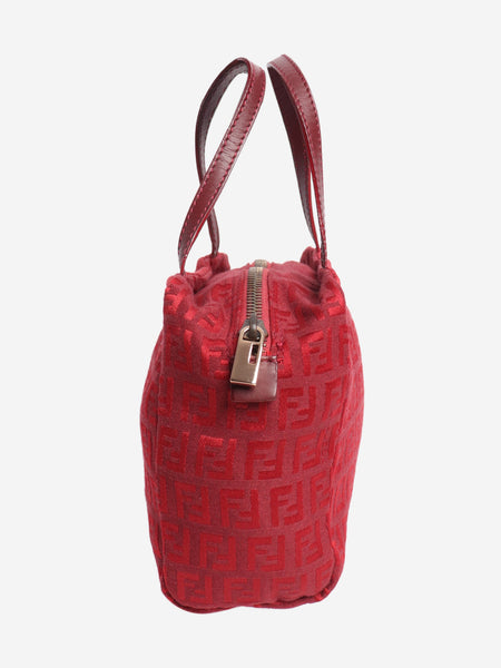 Burgundy FF Monogram mini pouch alternate image