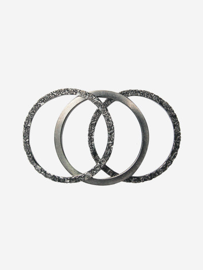 Gunmetal grey bangles (Set of 3) Bracelets Chanel 