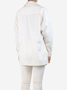 Piece of White White cotton oversized jacket - size UK 4